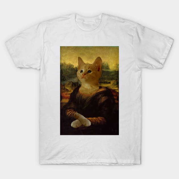 Mona Lisa Kitten T-Shirt by luigitarini